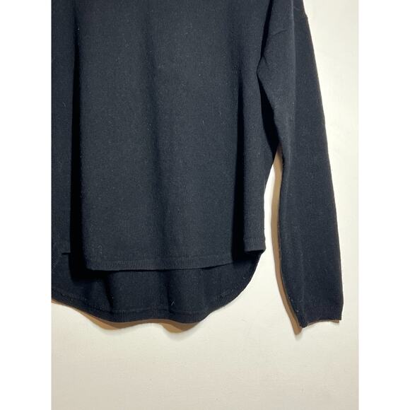 Wyse London Black 100% Cashmere Gold Sequin Elbow Patch Sweater 2 US 6 UK 10 - Picture 3 of 7